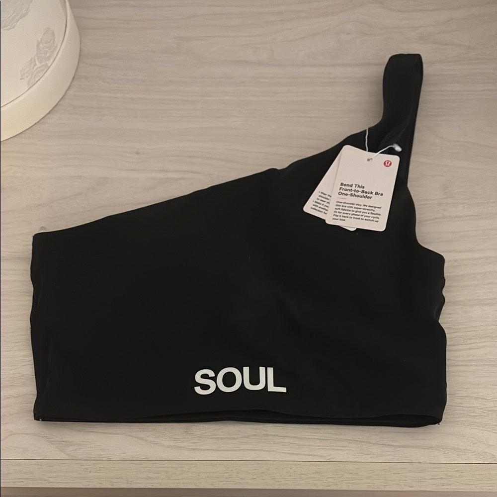 Lululemon Athletica Black One-Shoulder Top